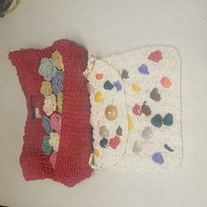 2 beautiful Handmade Woven spring bags